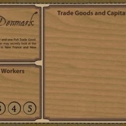 Eagle-Gryphon Games Glenn Drover's Empires: Age Of Discovery - Denmark Player Board And White Figures Board Games