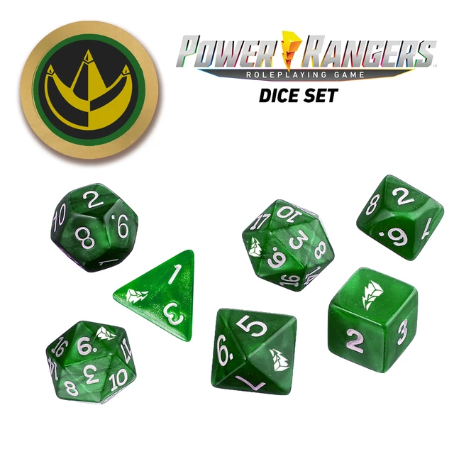 Renegade Game Studios Jun 20-26, 2022 Power Rangers: Roleplaying Game Dice Set - Green 1 Renegade Game Studios Jun 20-26, 2022 Power Rangers: Roleplaying Game Dice Set - Green