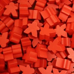 MeepleSource - Mini Meeples Pack (25 Pcs) - Red May 16-22, 2022
