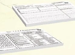 (Unknown) Board Games Folklore: Character Record Pad