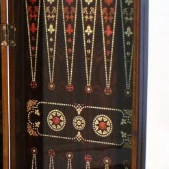 WorldWise Imports Backgammon Set: 19" Floral Decoupage Board Games