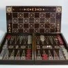 WorldWise Imports Backgammon Set: 19" Floral Decoupage Board Games