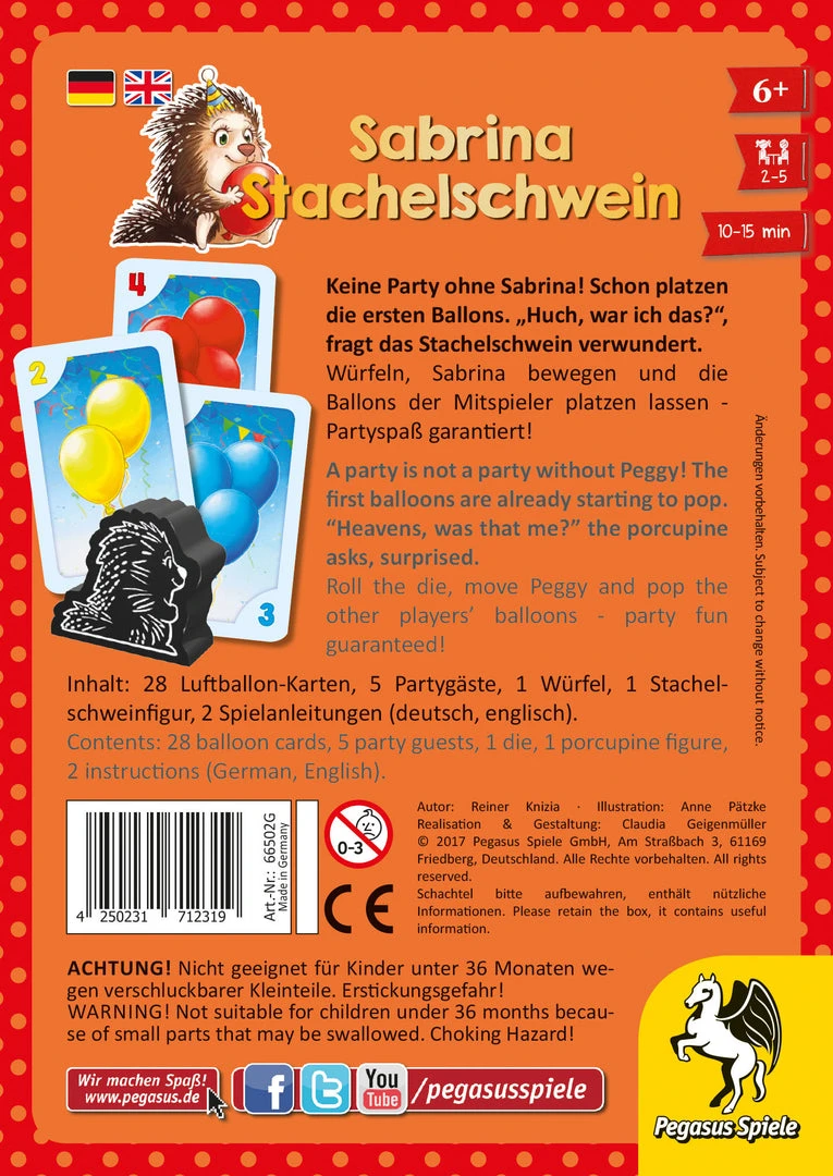 Pegasus Spiele Sabrina Stachelschwein Board Games 2 Pegasus Spiele Sabrina Stachelschwein Board Games