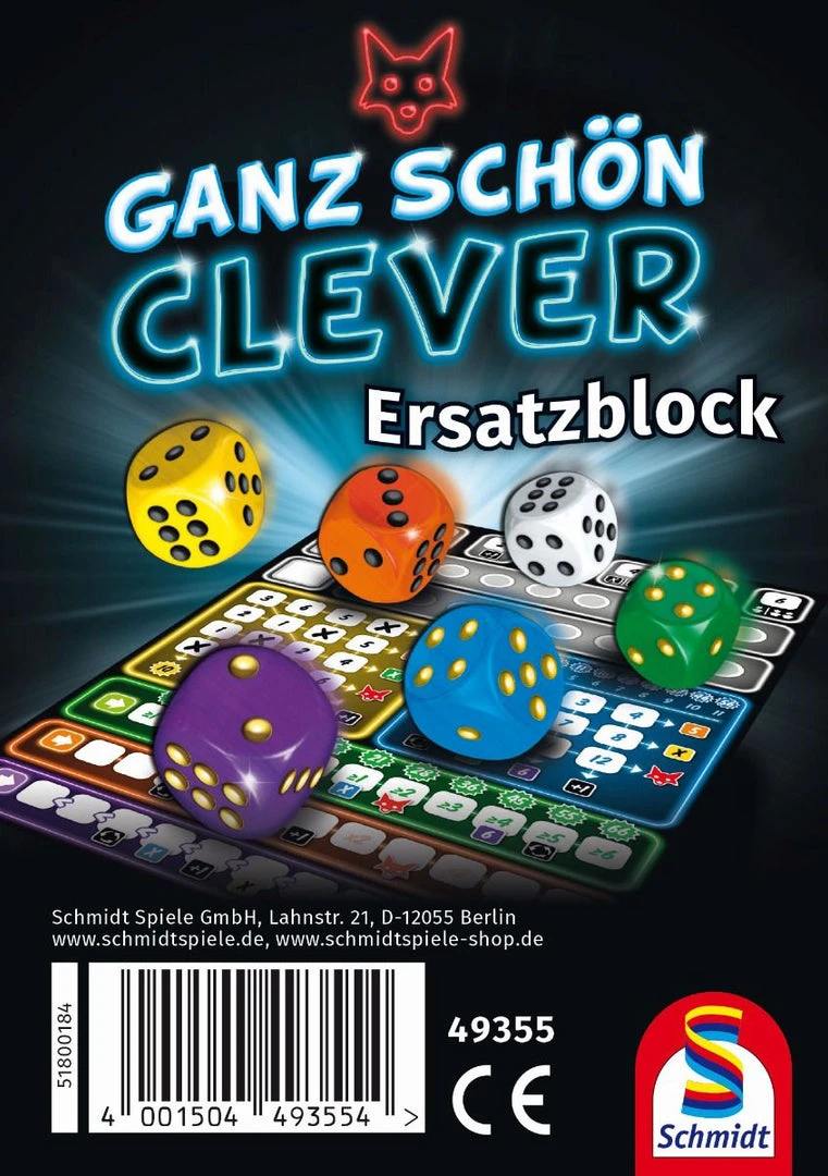 Schmidt Spiele Ganz Schön Clever! Ersatzblock (German Import) 1 Schmidt Spiele Ganz Schön Clever! Ersatzblock (German Import)