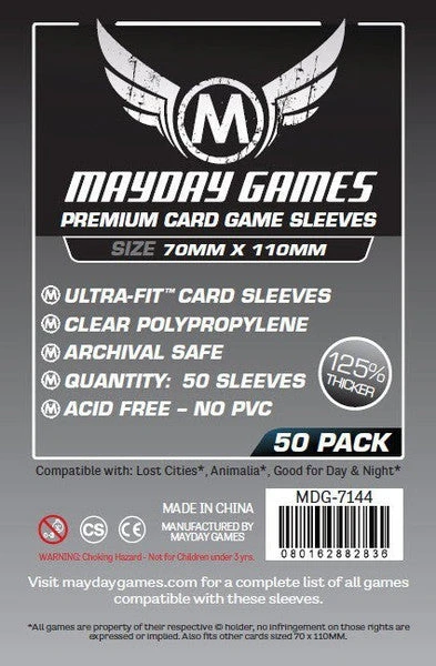 Mayday Games Mayday Sleeves - Magnum Ultra-Fit "Lost Cities" Card Sleeves (50 Pack Premium Protection) 1 Mayday Games Mayday Sleeves - Magnum Ultra-Fit "Lost Cities" Card Sleeves (50 Pack Premium Protection)