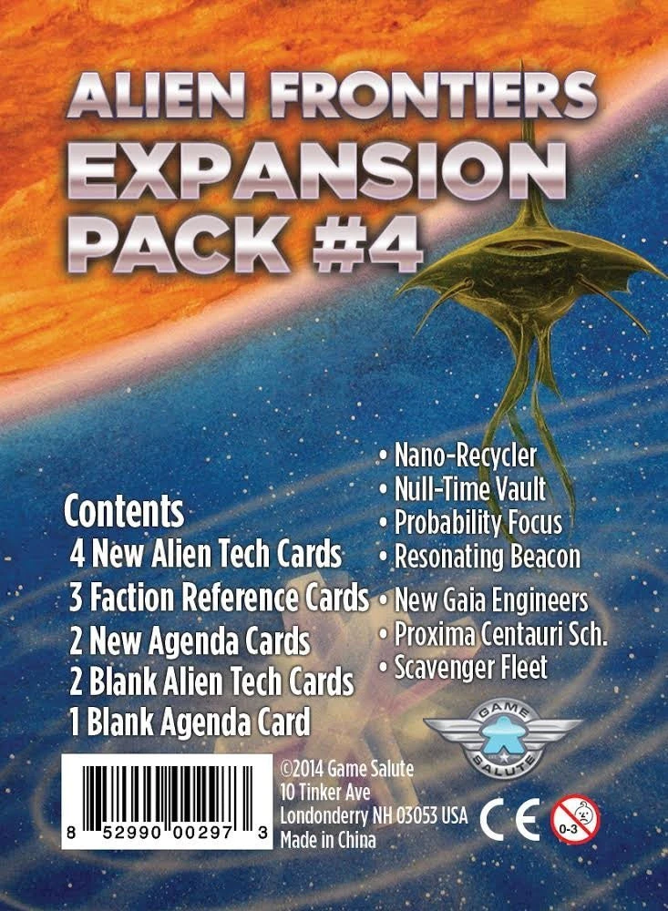 Game Salute Alien Frontiers: Expansion Pack #4 1 Game Salute Alien Frontiers: Expansion Pack #4