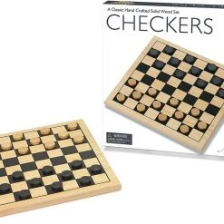 Intex Entertainment Wooden Checkers Board Games