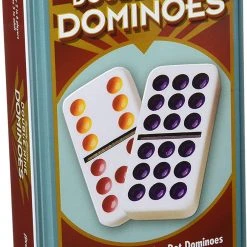 Pressman Toy Corp. Double Nine Color Dot Dominoes In Tin Board Games