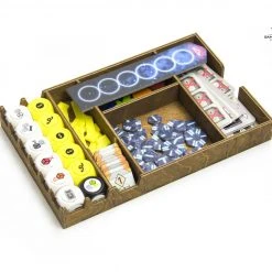 Gaming Trunk - Galactic Roll Organizer For Roll For The Galaxy (Walnut)