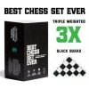 Chess Geeks Board Games Best Chess Set Ever (Standard Black)
