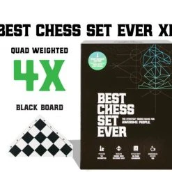 Chess Geeks Board Games Best Chess Set Ever (XL Black)