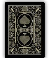 Game Salute 8-Bit Playing Cards Traditional Black And Gold Deck Board Games