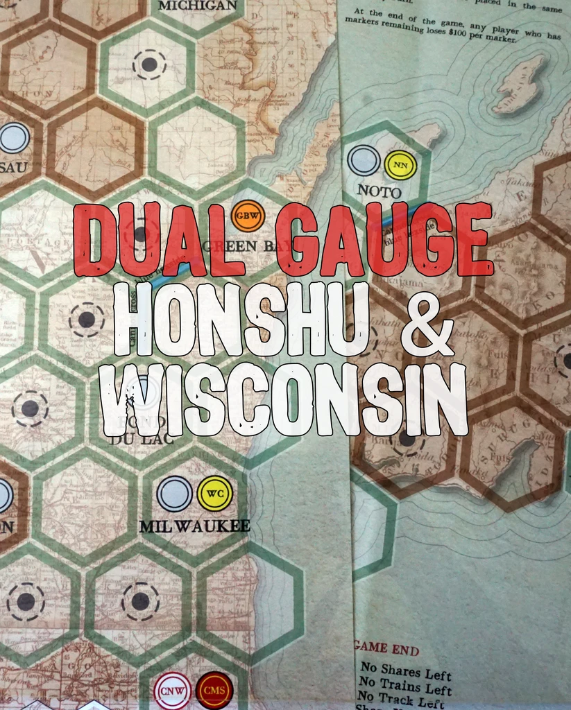 Hollandspiele Board Games Dual Gauge: Honshu & Wisconsin Maps 1 Hollandspiele Board Games Dual Gauge: Honshu & Wisconsin Maps