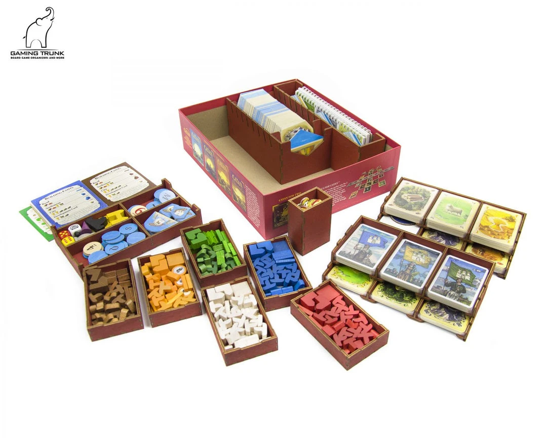Gaming Trunk - Settlers Organizer For Catan (Walnut) 2 Gaming Trunk - Settlers Organizer For Catan (Walnut)