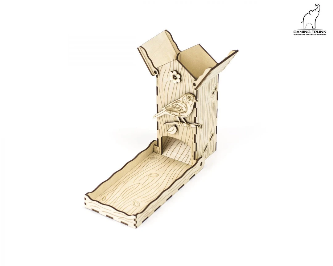 Gaming Trunk - Chickadee Dice Tower (Natural Unstained) 2 Gaming Trunk - Chickadee Dice Tower (Natural Unstained)