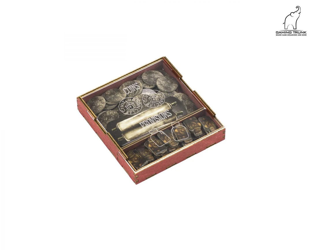 Gaming Trunk - Paladins Organizer For Paladins Of The West Kingdom (Walnut) 16 Gaming Trunk - Paladins Organizer For Paladins Of The West Kingdom (Walnut)