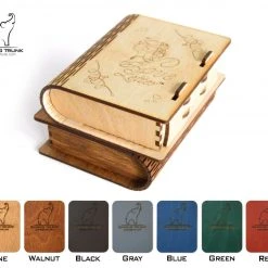 Gaming Trunk - Secret Letter Case And 14 Wooden Heart Tokens For Love Letter (Walnut)