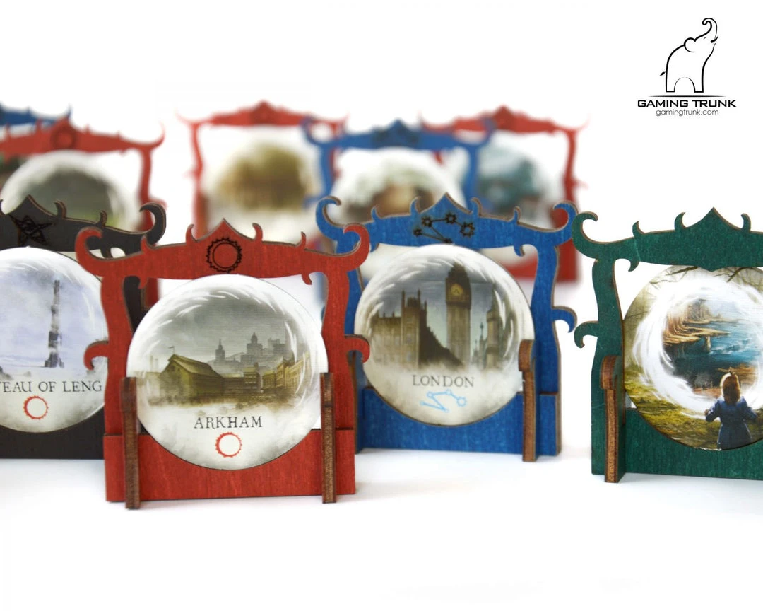 Gaming Trunk - Gate Markers For Eldritch Horror And Arkham Horror (Blue) (Sets Of 5) 2 Gaming Trunk - Gate Markers For Eldritch Horror And Arkham Horror (Blue) (Sets Of 5)