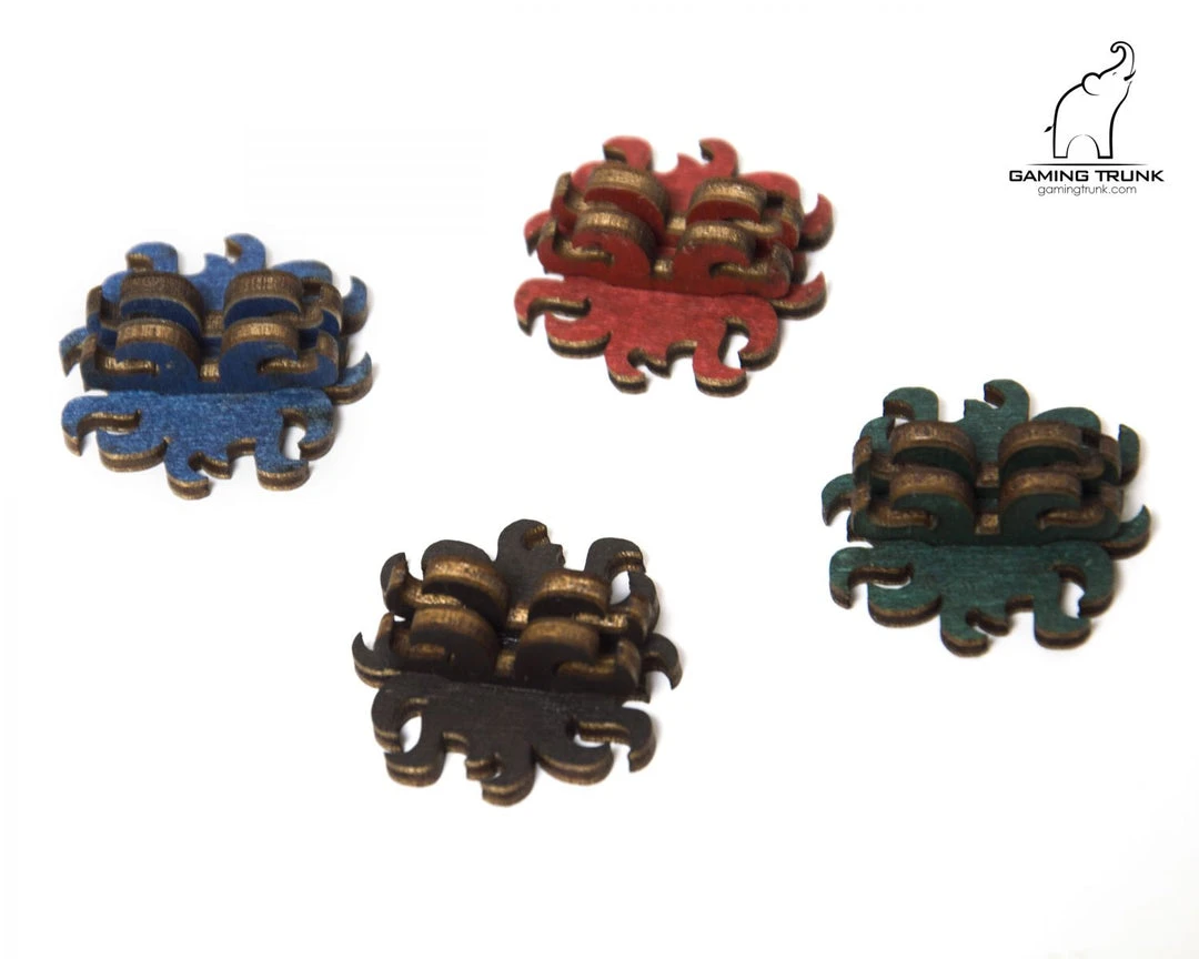 Gaming Trunk - Monster Stands For Eldritch Horror And Arkham Horror (Blue) (Sets Of 5) 5 Gaming Trunk - Monster Stands For Eldritch Horror And Arkham Horror (Blue) (Sets Of 5)