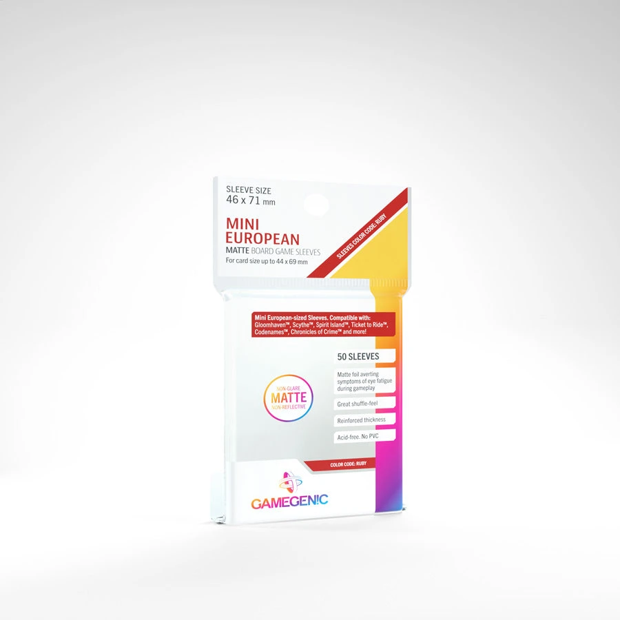 Gamegenic - Matte Mini European-Sized Sleeves (50) Jun 13-19, 2022 1 Gamegenic - Matte Mini European-Sized Sleeves (50) Jun 13-19, 2022