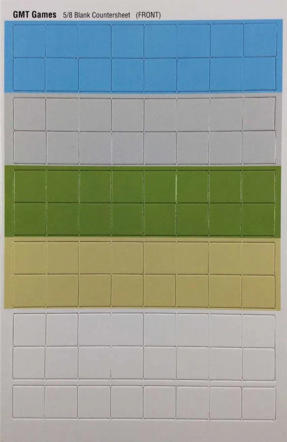 GMT Games Blank Counter Sheet 5/8 Inch (Multi-Colored) Accessories 1 GMT Games Blank Counter Sheet 5/8 Inch (Multi-Colored) Accessories
