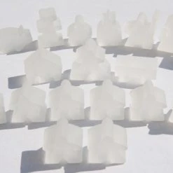 Hans Im Glück Carcassonne: Meeple - Complete Toy Figure Set (19 Pieces) (Frozen Colorless) Import Games