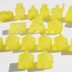 Hans Im Glück Carcassonne: Meeple - Complete Toy Figure Set (19 Pieces) (Frozen Yellow) (Import) Import Games