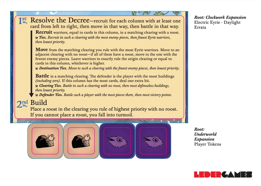 Leder Games Root Underworld And Clockwork First Printing Correction Sticker Board Games 1 Leder Games Root Underworld And Clockwork First Printing Correction Sticker Board Games