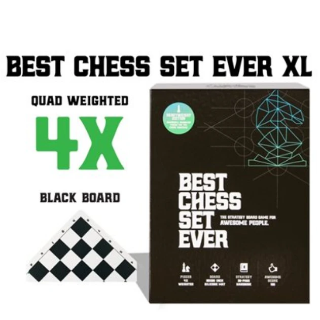 Chess Geeks Best Chess Set Ever (XL Black And Green Reversible) Board Games 1 Chess Geeks Best Chess Set Ever (XL Black And Green Reversible) Board Games