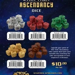 Gale Force Nine Jun 27-Jul 3, 2022 Star Trek: Ascendancy - Dice Set - Klingon