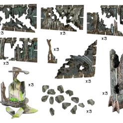 Battle Systems Ltd Battle Systems Scifi Terrain Ruined Catacombs Set (Import)