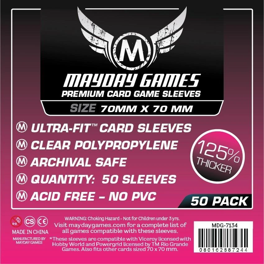 Mayday Games Mayday Sleeves - Small Square Card Sleeves Premium Jun 27-Jul 3, 2022 1 Mayday Games Mayday Sleeves - Small Square Card Sleeves Premium Jun 27-Jul 3, 2022