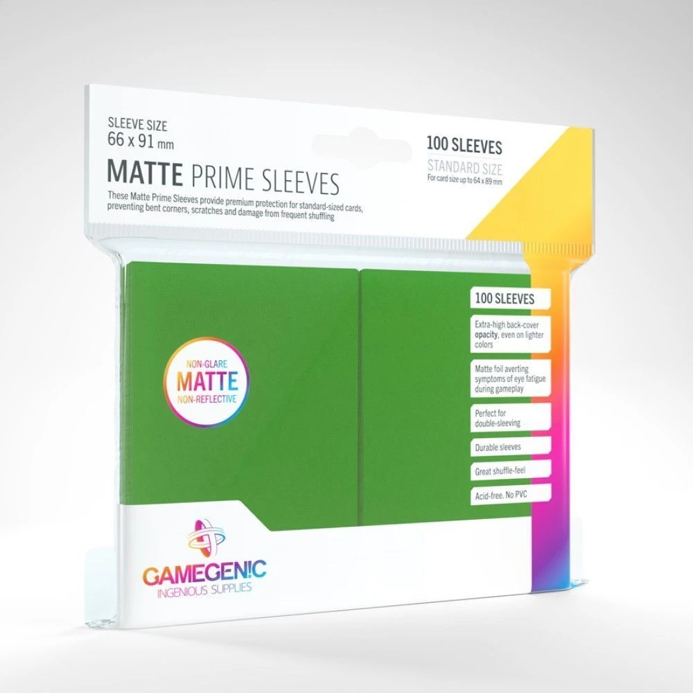 Gamegenic - Matte Prime Sleeves - Green (100ct) 1 Gamegenic - Matte Prime Sleeves - Green (100ct)