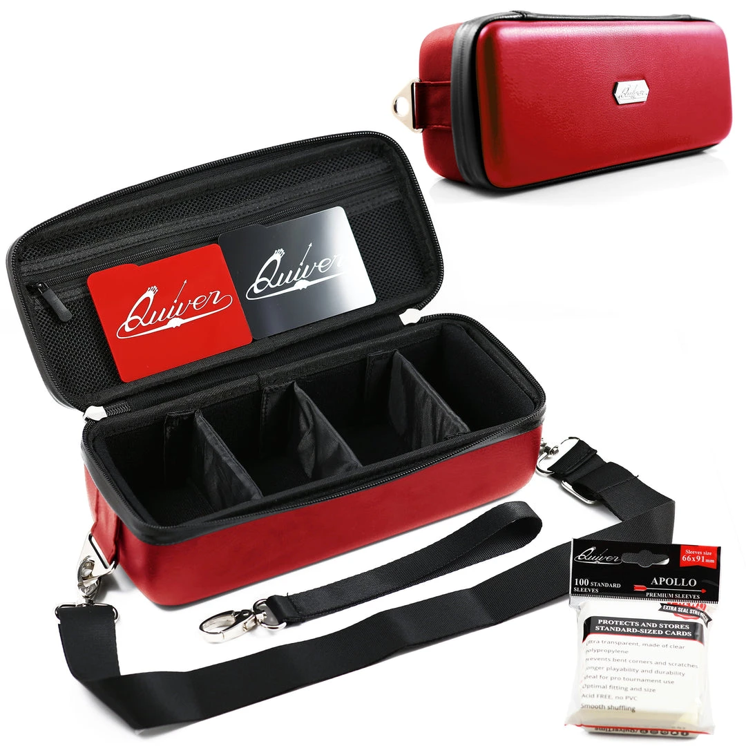 Quiver Time - Bolt Card Case (Red) Board Game Bags 1 Quiver Time - Bolt Card Case (Red) Board Game Bags