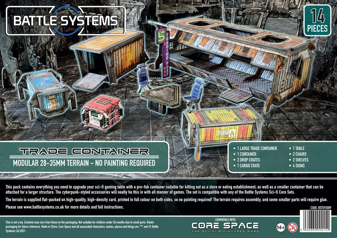 Battle Systems Ltd Board Games Battle Systems Scifi Terrain Trade Container Set (Import) 1 Battle Systems Ltd Board Games Battle Systems Scifi Terrain Trade Container Set (Import)