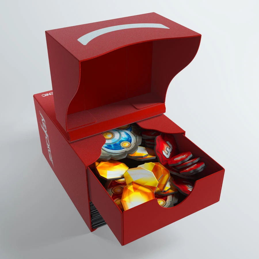 Gamegenic: Keyforge Gemini Deck Box - Red Deck Boxes 2 Gamegenic: Keyforge Gemini Deck Box - Red Deck Boxes