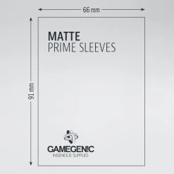 Gamegenic - Matte Prime Sleeves - Dark Grey (100ct)