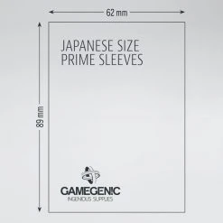 Gamegenic - Japanese Size Prime Sleeves - Clear (60ct) May 23-29, 2022 5 Gamegenic - Japanese Size Prime Sleeves - Clear (60ct) May 23-29, 2022