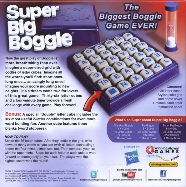 Winning Moves Games (USA) Super Big Boggle 2 Winning Moves Games (USA) Super Big Boggle