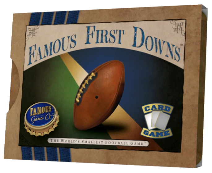Famous Games Co Famous First Downs: The World's Smallest Football Game Board Games 1 Famous Games Co Famous First Downs: The World's Smallest Football Game Board Games