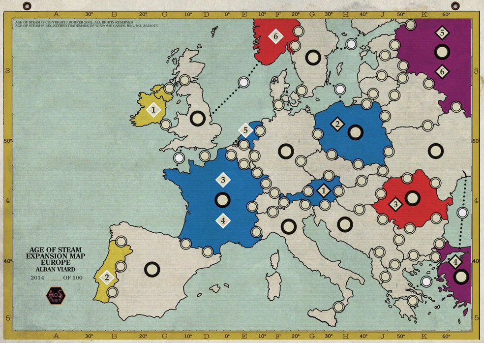 AoS Team Board Games Age Of Steam Expansion: Old Europe / 51st State 1 AoS Team Board Games Age Of Steam Expansion: Old Europe / 51st State
