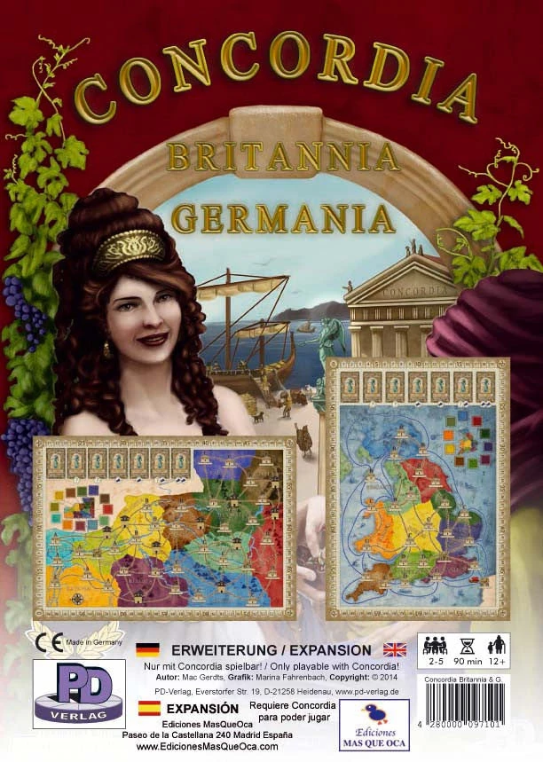 Rio Grande Games Concordia: Britannia & Germania Board Games 1 Rio Grande Games Concordia: Britannia & Germania Board Games