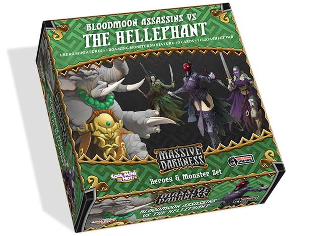 CMON Limited Massive Darkness: Heroes & Monster Set - Bloodmoon Assassins Vs The Hellephant Board Games 1 CMON Limited Massive Darkness: Heroes & Monster Set - Bloodmoon Assassins Vs The Hellephant Board Games