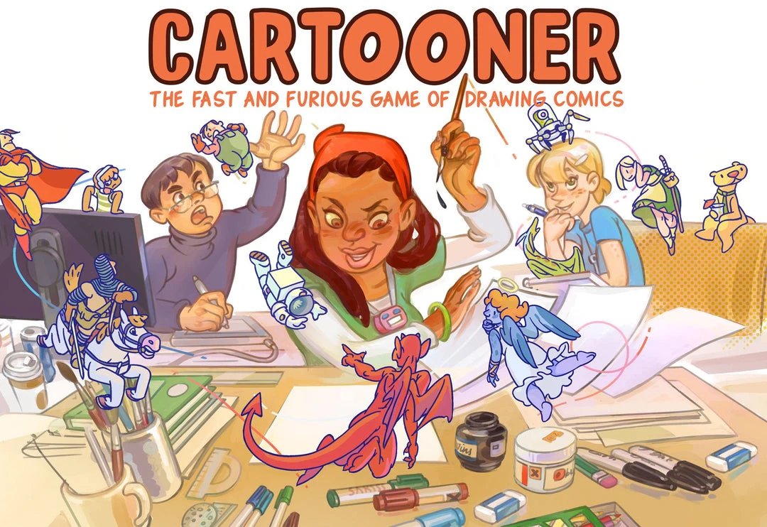 Japanime Games Cartooner: The Fast & Furious Game Of Drawing Comics Board Games 1 Japanime Games Cartooner: The Fast & Furious Game Of Drawing Comics Board Games