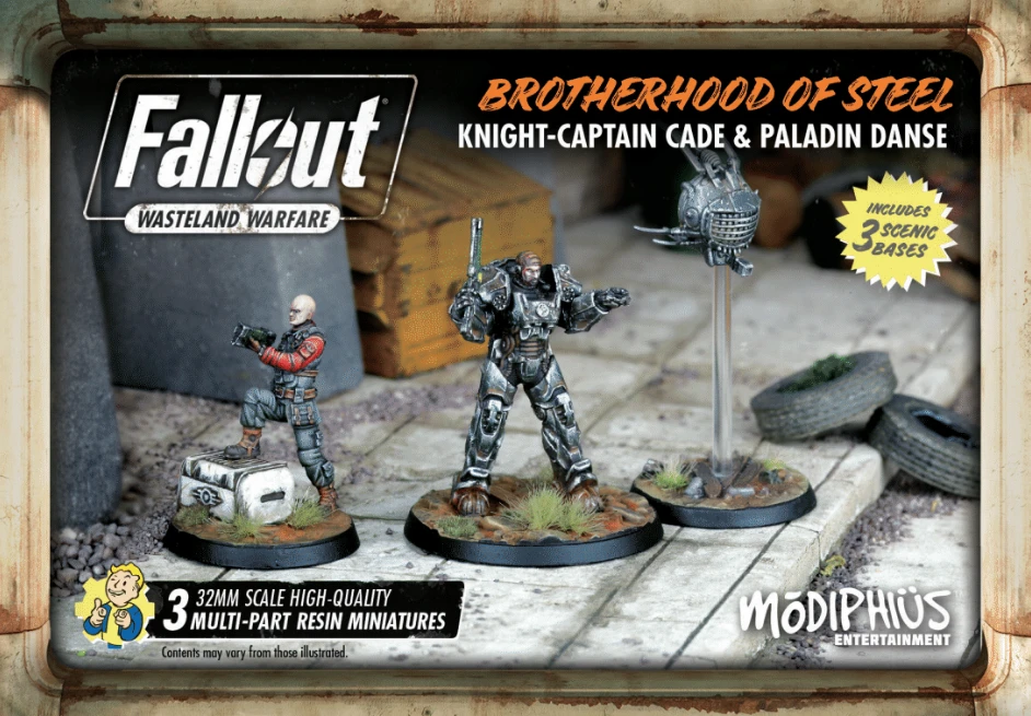 Modiphius Entertainment Fallout: Wasteland Warfare - Brotherhood Of Steel: Cade & Danse Box Board Games 1 Modiphius Entertainment Fallout: Wasteland Warfare - Brotherhood Of Steel: Cade & Danse Box Board Games
