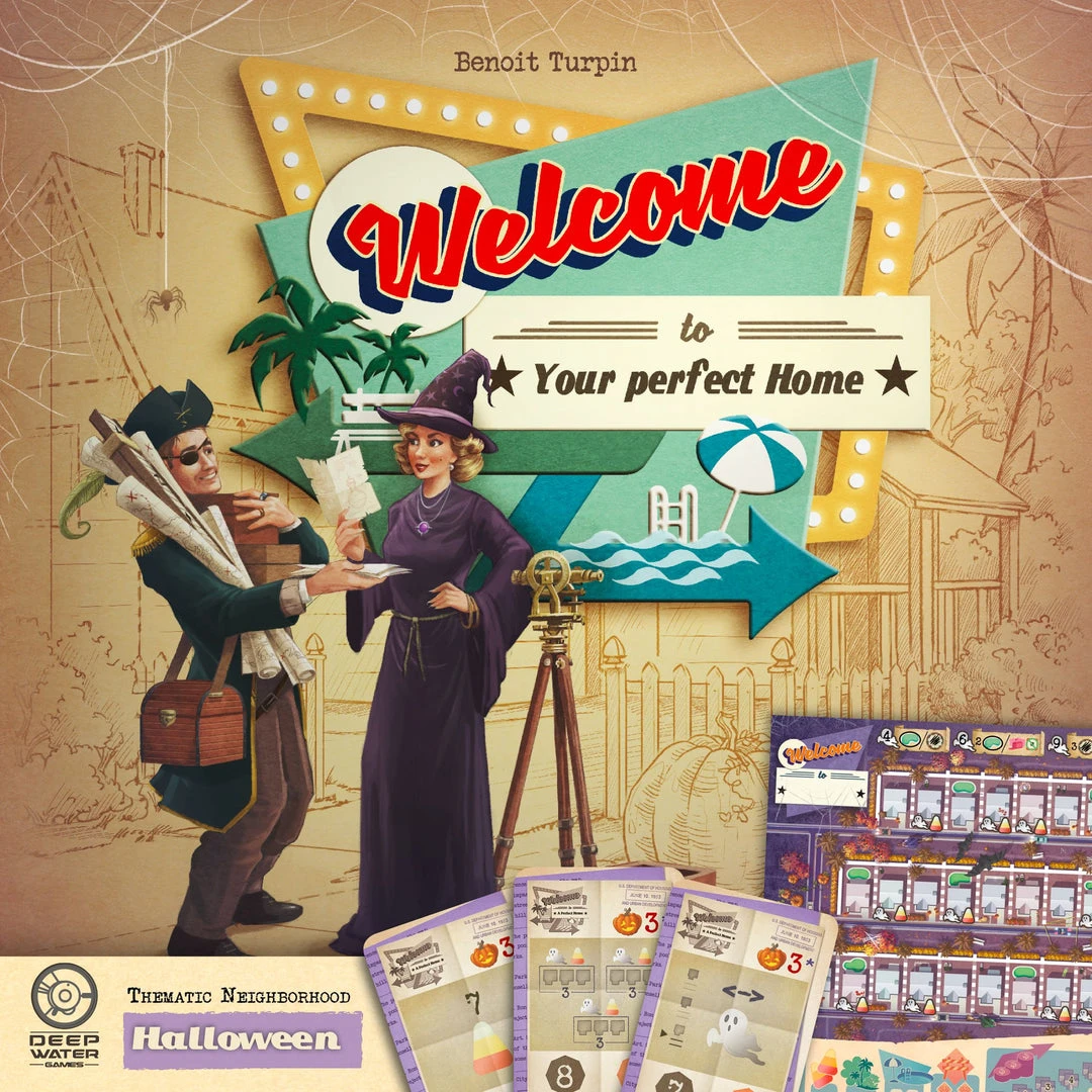 Deep Water Games Welcome To...: Halloween Thematic Neighborhood Board Games 1 Deep Water Games Welcome To...: Halloween Thematic Neighborhood Board Games