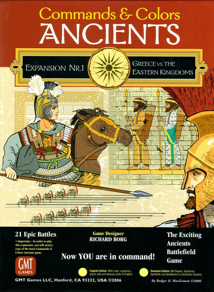 GMT Games Commands & Colors: Ancients Expansion Pack #1 - Greece & Eastern Kingdoms Board Games 1 GMT Games Commands & Colors: Ancients Expansion Pack #1 - Greece & Eastern Kingdoms Board Games