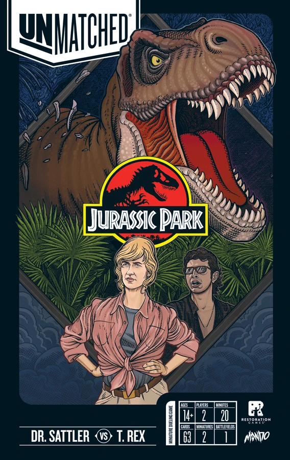 Restoration Games Unmatched: Jurassic Park – Dr. Sattler Vs. T. Rex Board Games 1 Restoration Games Unmatched: Jurassic Park – Dr. Sattler Vs. T. Rex Board Games