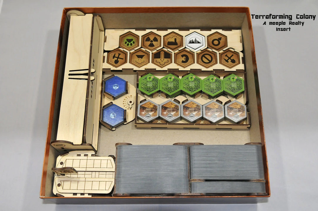 Meeple Realty - Terraforming Colony Insert (Compatible With TERRAFORMING MARS™ Second Edition) 4 Meeple Realty - Terraforming Colony Insert (Compatible With TERRAFORMING MARS™ Second Edition)