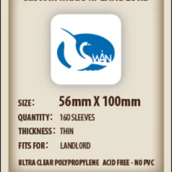 SWAN Sleeves - Card Sleeves (56 X 100mm) - 160 Pack, Thin Sleeves - Landlord Jun 27-Jul 3, 2022